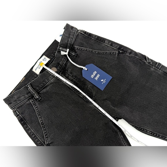 NWT Abercrombie Kids Black Dropped Crotch Skate Jeans 9/10 - Picture 6 of 16